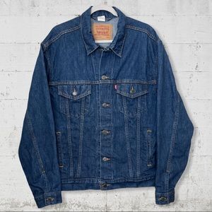 Levi’s Trucker Jean Jacket Medium Blue Sz L - image 1